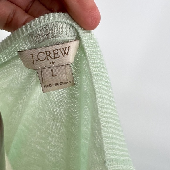 J Crew Mint Green Crew Neck Sweater Ladies Large - Picture 3 of 4
